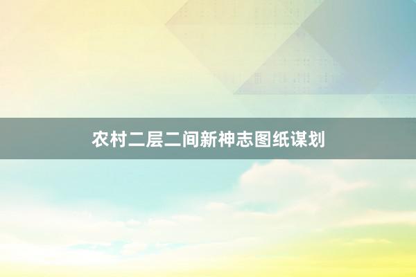 农村二层二间新神志图纸谋划
