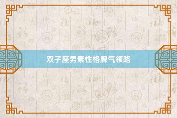 双子座男素性格脾气领路